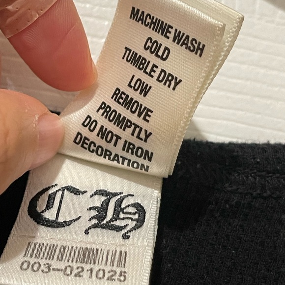 Chrome Hearts Waffle Knit Black Tee - Picture 10 of 10